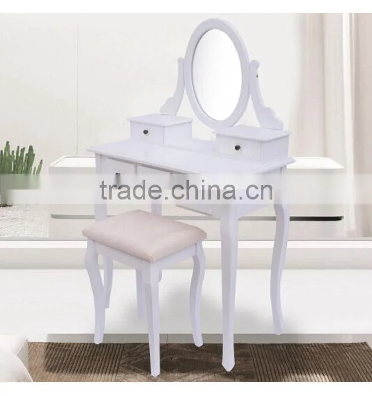 white dressing table stool mirror set bedroom furniture oval dispaly painted