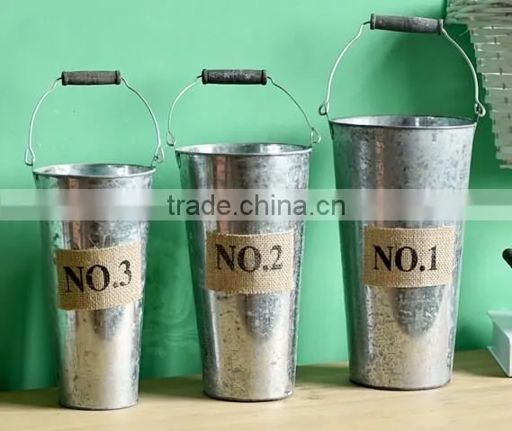 newest design tin flower pot tin pots galvanized plant pot tin planters wholesale For Garden Decoration And Home Decor