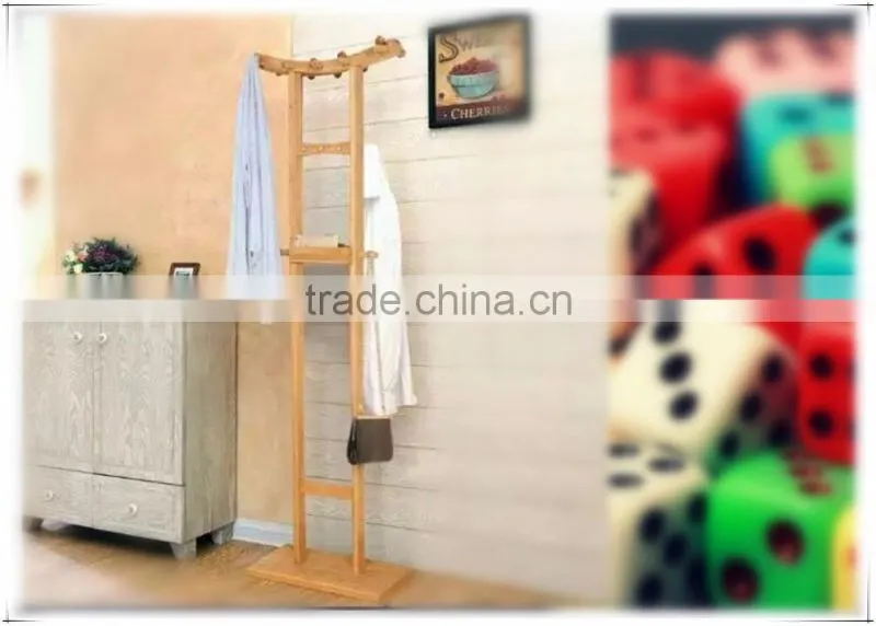 Wooden clothes hanger stand coat Rack