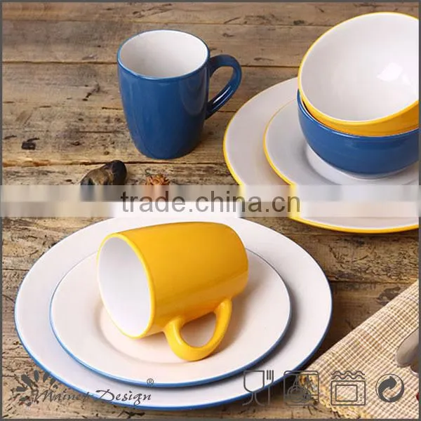 18pcs two-tone color ceramic dinner set