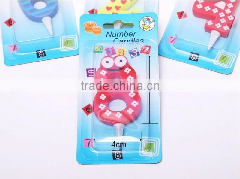 Frog Cartoon Memorial Arabic Numerals Happy Birthday Candle