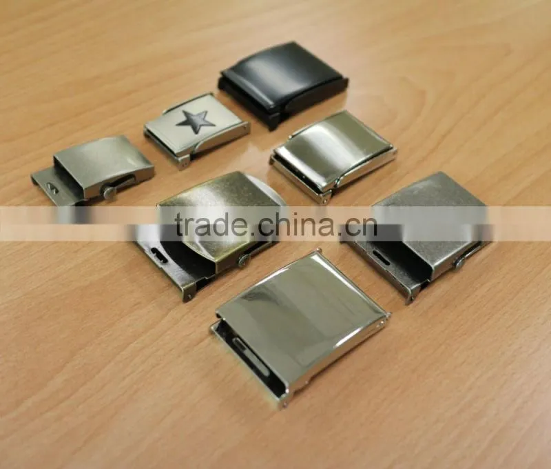 Steel Wire Form High quality End Bar Buckle with prong black color, nickel plate, Brass Plate