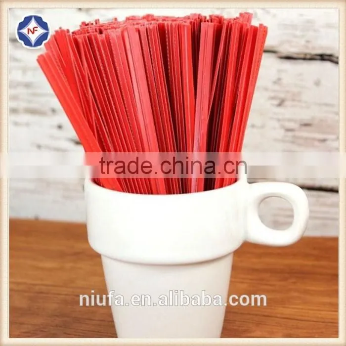 Bread bag closure plastic coated single wire twist tie