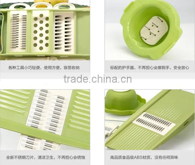 Professional Vegetables Mandoline Julienne Cutter Slicer Grater Garlic