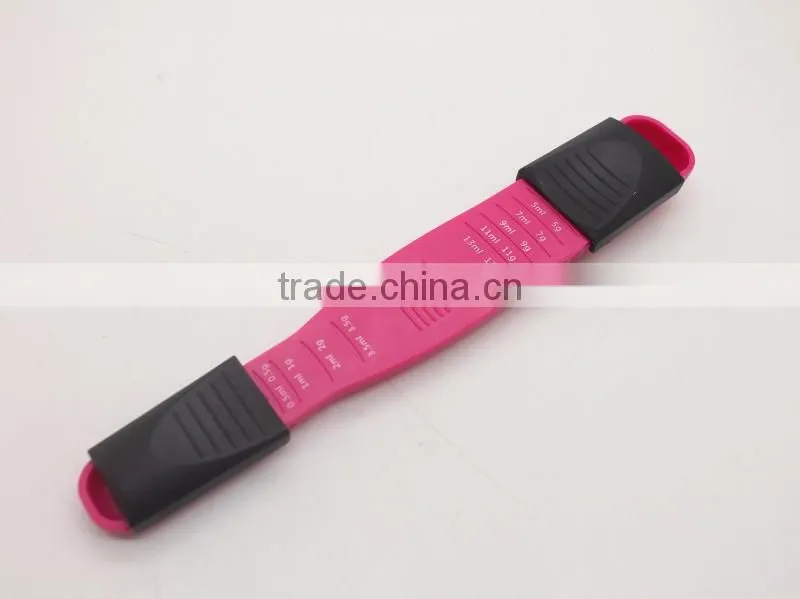 Plastic Adjustable Measuring scoop Spoon set with different size 0.5ml to 13ml