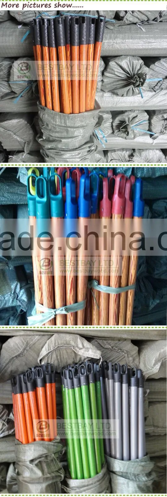pvc coated wooden mop stick/pvc coated wooden broom stick 120cm