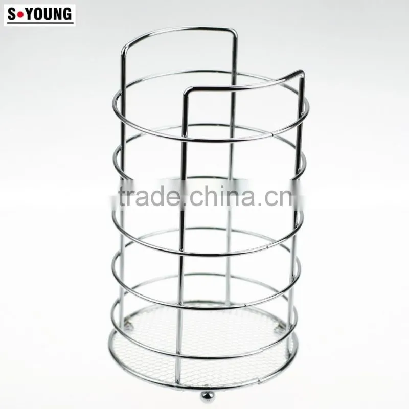 43004 Steel Wire Sink Basket Cutlery Holder Cooking Utensils Storage Kitchen Rack