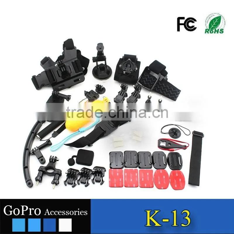 2017 best selling product kit used for gopros heros 4 accessories bundle of camera cases