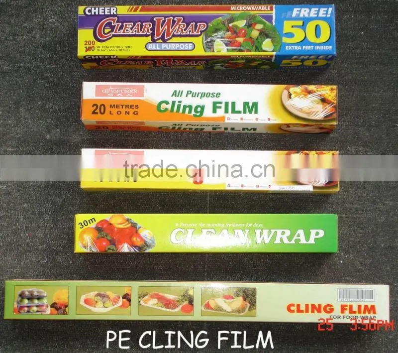 Best fresh pvc food grade stretch wrap film PE transparent soft cling film