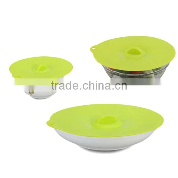 LFGB Approved custom logo silicone glass lid for cooking tools