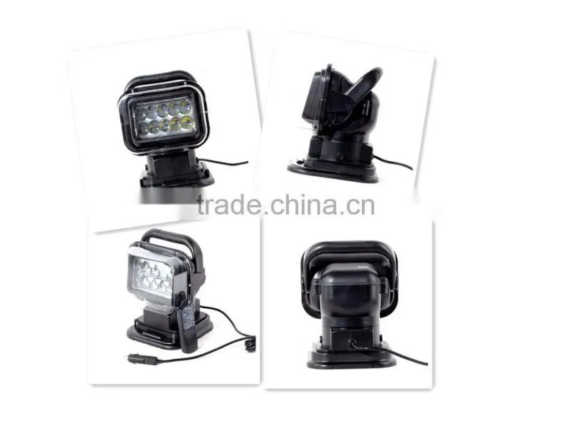 7" 50W C REE 10LED 5W Search Light Spot Beam Wireless Remote Control Magnet