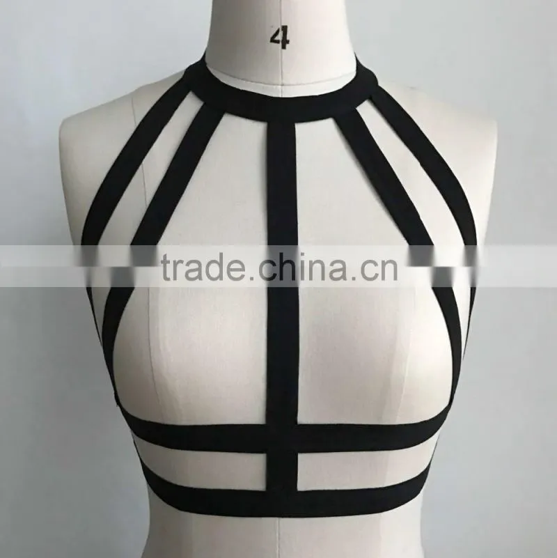 Wholesale Hot Selling Fashion Harness Bra Sexy Bandage Bra Strappy Bra