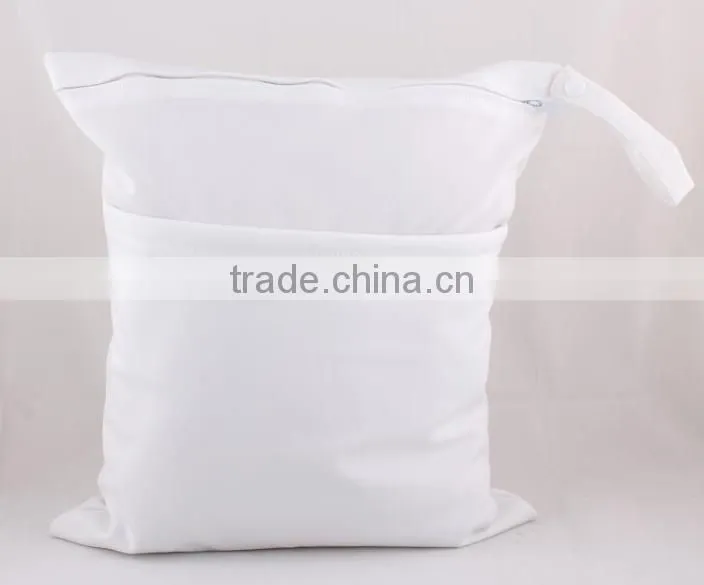 washable and reusable double pocket cloth nappy baby wetbag