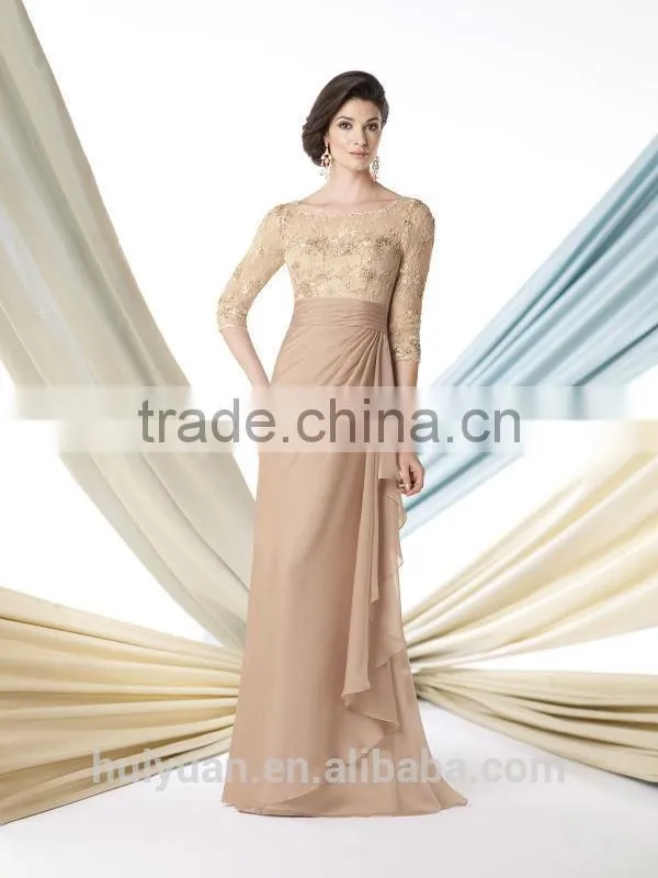 mother of bride long sleeve lace chiffon evening dress porn