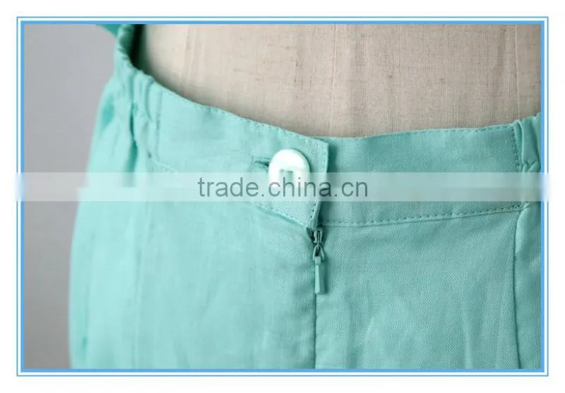 Ramie Linen Embroidery 3pcs Sets Western Boutique Style Ladies Church Suit