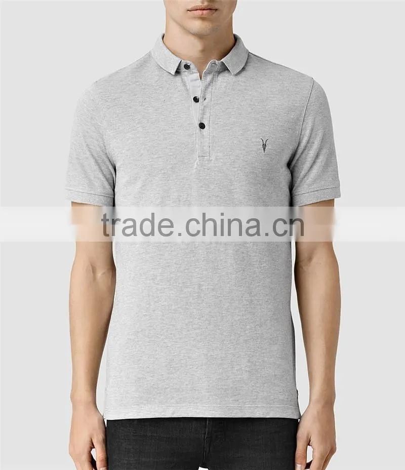 MGOO Custom Logos Grey Marvel Polo Shirts Tops Golf Polo Embroidery Teamwear Comfortable Cotton Spandex Shirts