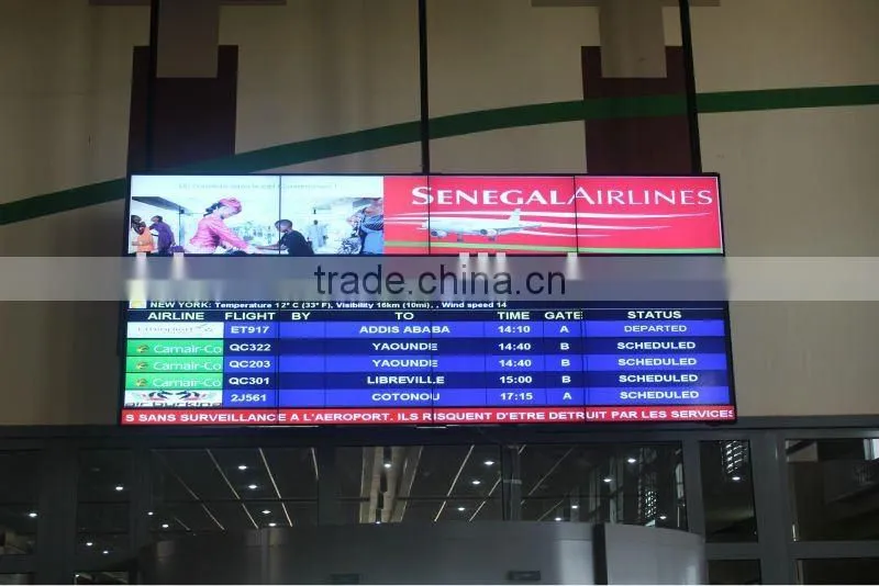 46 inch Airport Advertising LCD Video Wall with Narrow Bezel