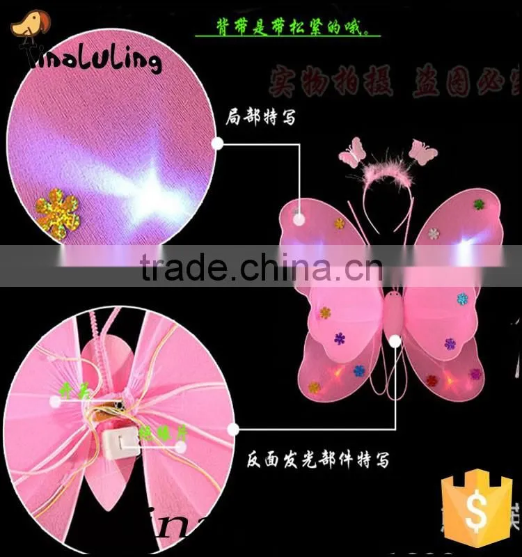 new fashion girls fairy wings butterfly shape LED wings for party decorations gifts for gift items