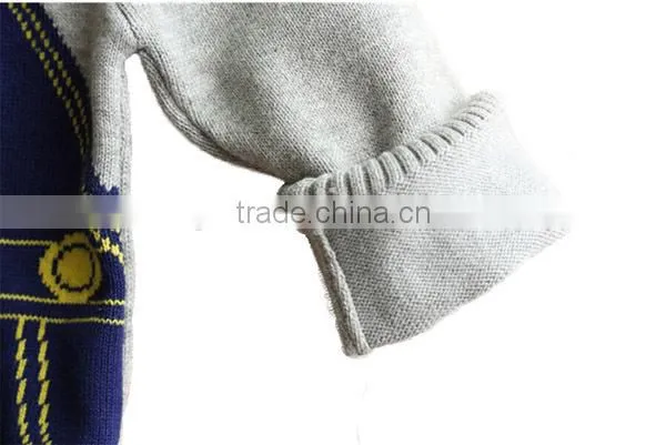 Fashion Style Fake Two Pieces Boys Cotton Sweater