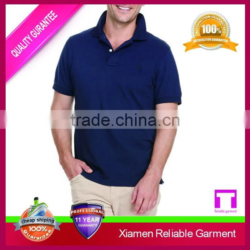 Man's uniform design double mercerized cotton sport polo shirt