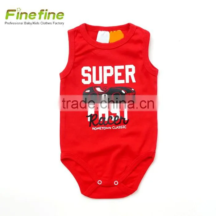 Eco Friendly Baby Clothes Unisex Sleeveless Organic Baby Romper