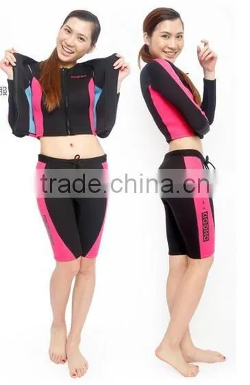 2017 high quality warm diving suit long sleeve wetsuits for women