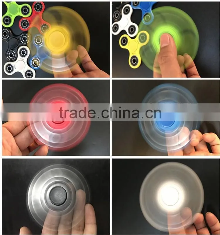 Promotional Stock Solid Color Tri-spinner Fidget Toy Finger Fidget Spinner Of Hand Fidget Spinner