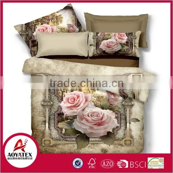 2016 new style 13372 60*40s reactive printed 3D animal bedding sets