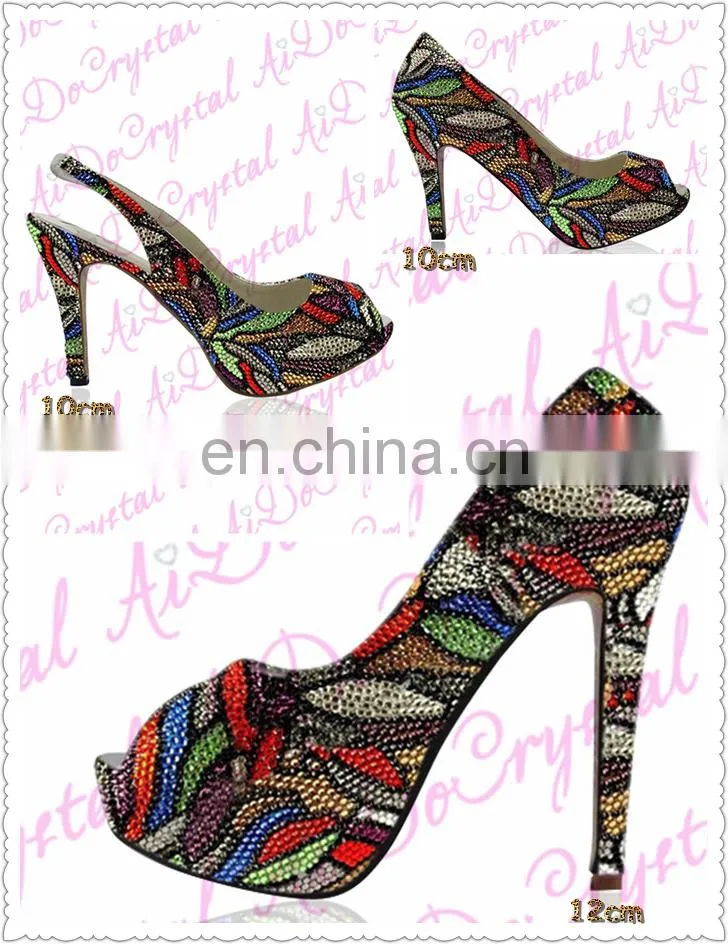 Aidocrystal peep toe slingbacks sandals platform shoes wholesale Italian shoes and matching bags