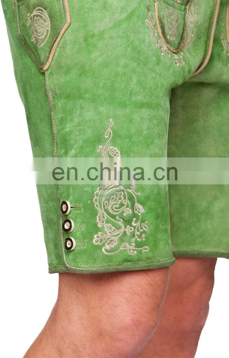 German Bavarian Oktoberfest Trachten Men Short Kurze Lederhosen (Traditional Garments)
