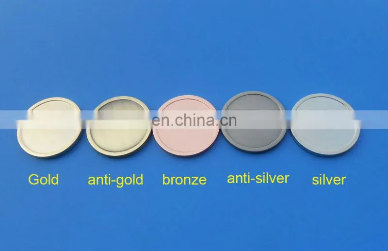 different plating colors blank cheap custom coin