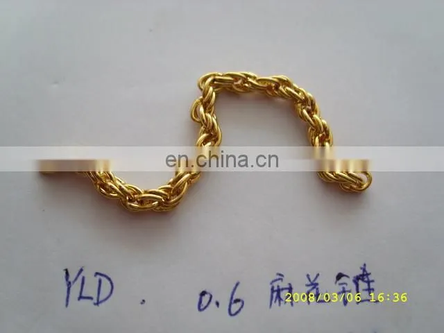 Shining custom metal link chain / stainless steel ball chain link closely