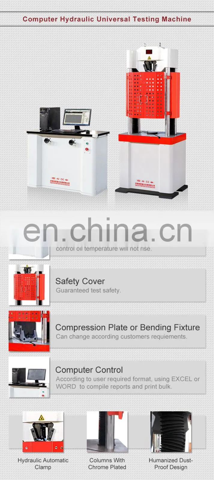 Hydraulic tensile tester