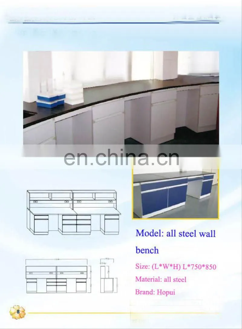 Lab furniture Laboratory Wall bench chemical lab design school