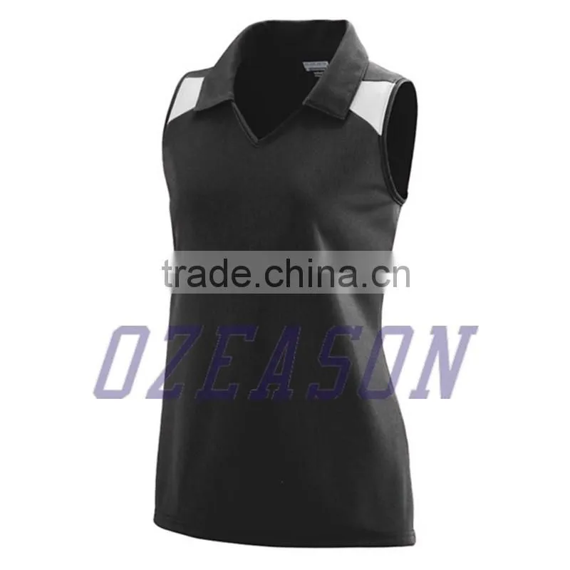 Wholesale fashion plain long sleeve volleyball jerseys for women