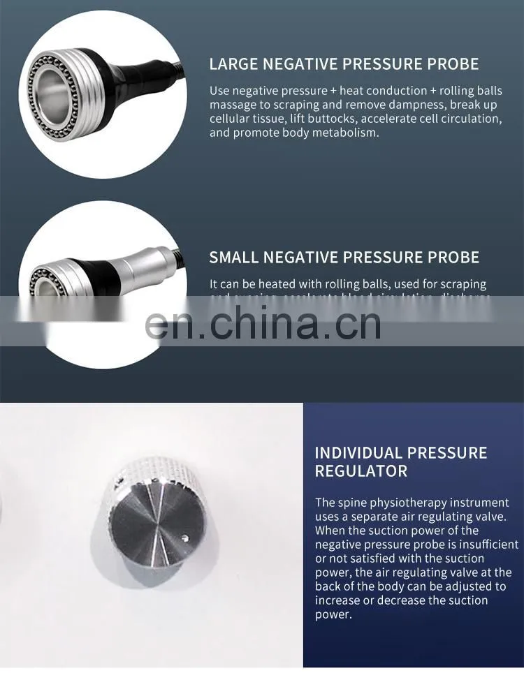 5 IN 1 Spine Physiotherapy Massage Health Care Instrument Vacuum Pressotherapy Lymph Drainage Magnetic Vibration Massage Machine
