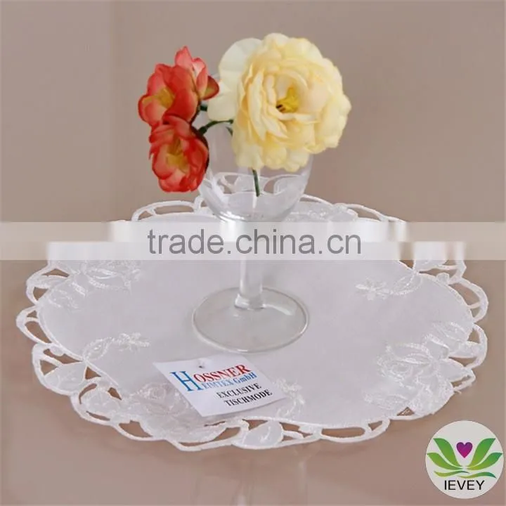 hot-sale white hand embroidery tablecloth hotel table cloth/table cover/napkin/wholesale tablecloth