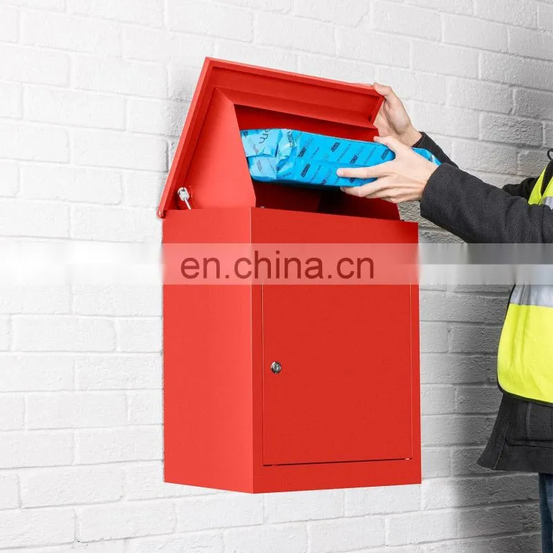 Wall Mounted Locking Dropbox Mailbox outdoor parcel drop box parcel delivery box
