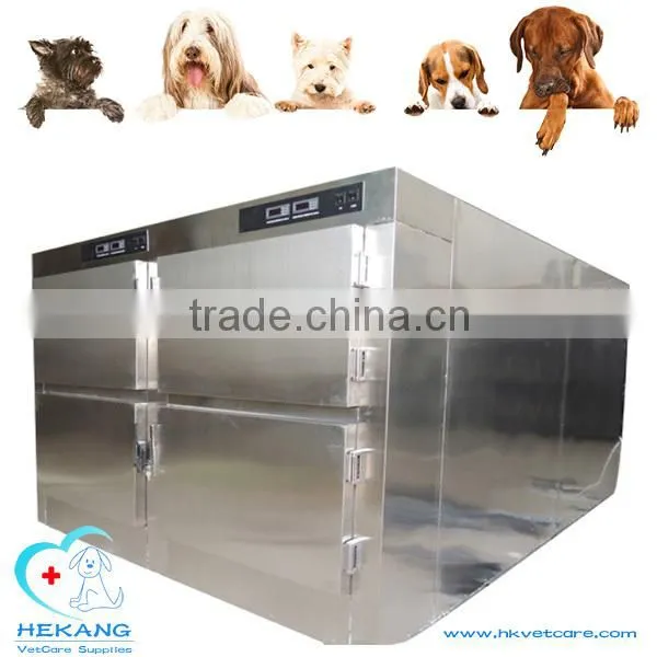 stainless veterinary four door mortuary freezer