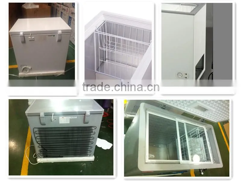 Single solid door single-tempreture mini chest freezer