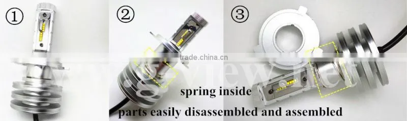 headlight kit led auto bulb 4500lm h4 canbus head lamp car led phinipschip