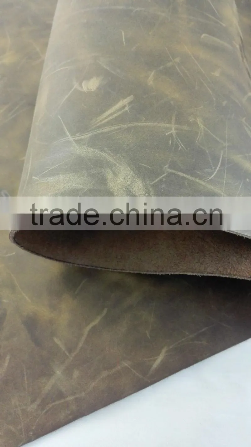 Cow split Crazy Horse Leather for gift box