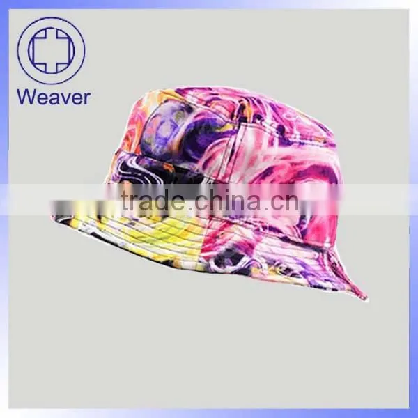 Custom Printed Floral Paisely Bucket Hat / Summer Fishing Hats For Men