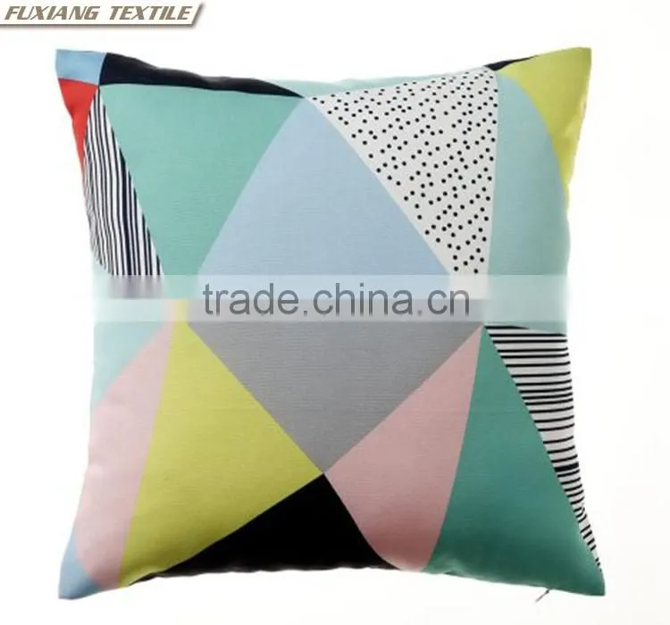 Poly-cotton printed outdoor sofa cushions