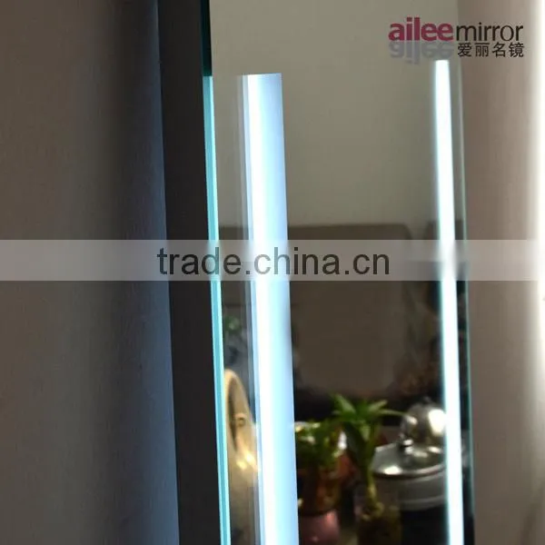 lighted heated bathroom mirror fashionable cheap round magnifing cosmetic mirror
