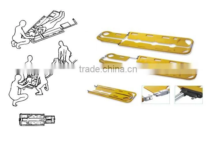 patient transfer 2 folding plastic scoop stretcher