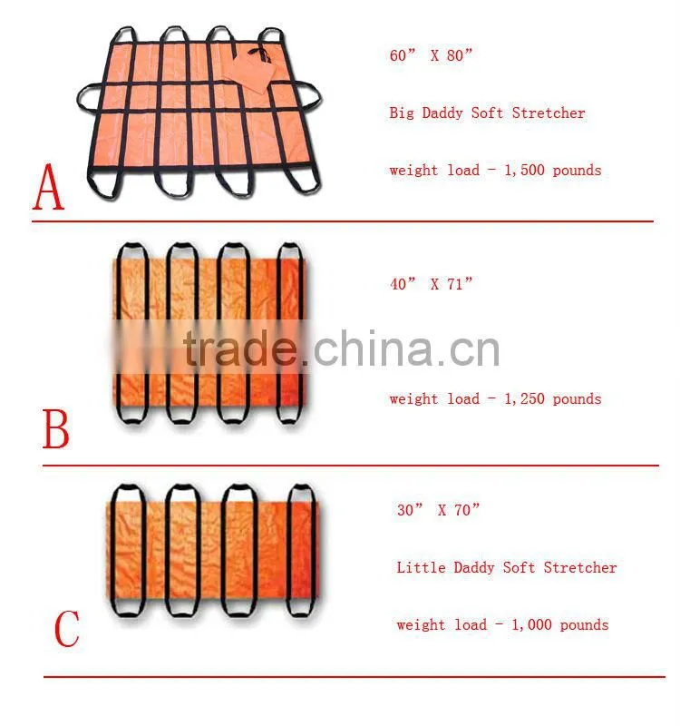 Hot Sale Large Orange Spine Board Soft Stretcher With Great Low Prices