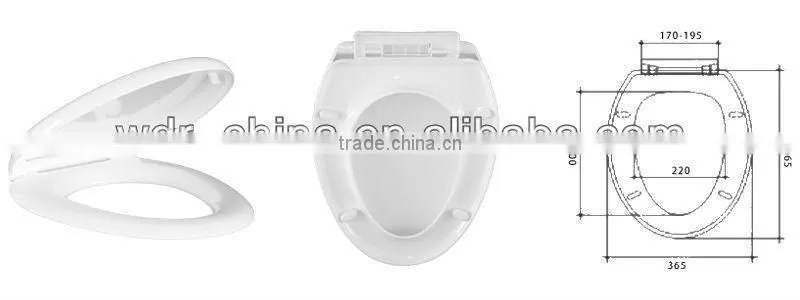 slow down PP toilet seat cover two piece toilet