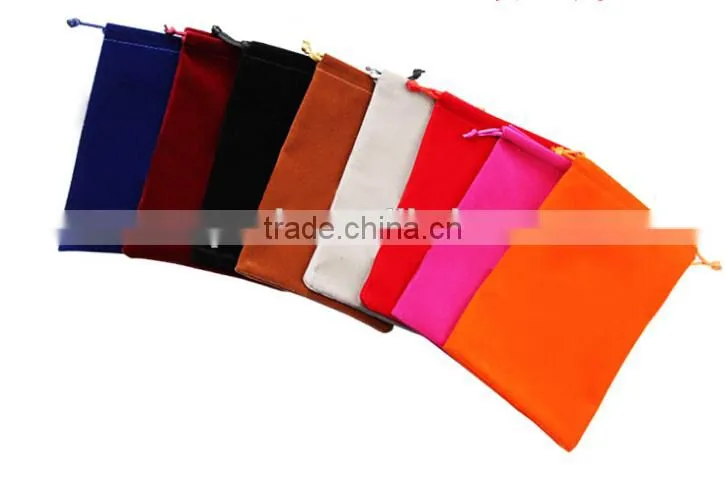 Hight Quality Custom flock Jewelry Pouch velvet bag Wholesale B253