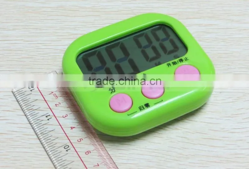 2.9 Inch LCD Big Screen AAA Battery Countdown 4 Color Digital Kitchen Timer